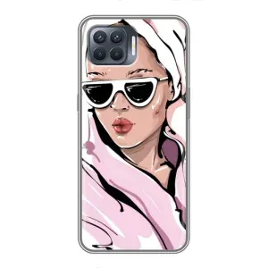 Чехол с картинкой Модные Девчонки OPPO Reno 4 Lite (Девушка в халате)