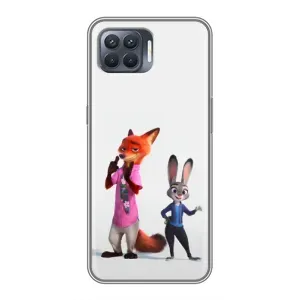 Силиконовый чехол с принтом Зоотрополіс для OPPO Reno 4 Lite (Джуди и Ник)
