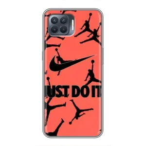 Силиконовый Чехол Nike Air Jordan на Оппо Рено 4 Лайт (Just Do It)