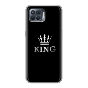 Чохол (Корона на чорному фоні) для Оппо Рено 4 Лайт (KING)