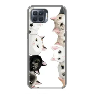 Силиконовый чехол с котиком для OPPO Reno 4 Lite (Коты)