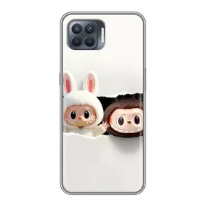 Чехол с принтом Лабубу для OPPO Reno 4 Lite (Фигурки Labubu)