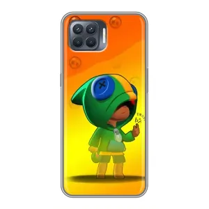 Чехол Бравл Старс для OPPO Reno 4 Lite (LEON в кофте)