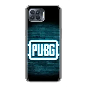 Чехол (TPU) с картинкой "Лого Пабг" на Оппо Рено 4 Лайт (Лого PUBG)