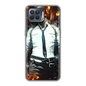 Силиконовый чехол с картинкой "Герой Pubg" на OPPO Reno 4 Lite (Man Пубг)