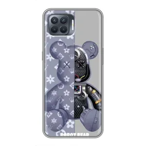 Силиконовый чехол для OPPO Reno 4 Lite (Медведь Louis Vuitton)