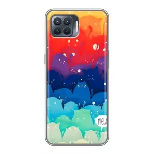 Силиконовый чехол с котиком для OPPO Reno 4 Lite (Mew)