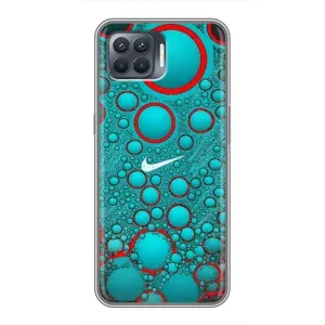 Силиконовый Чехол на OPPO Reno 4 Lite с картинкой Nike (Найк зеленый)