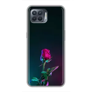 Чохли з принтом Троянд для OPPO Reno 4 Lite (Нічна троянда)