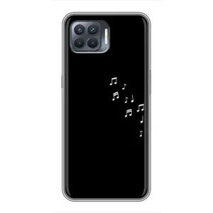 Чохол з картинками на чорному фоні для OPPO Reno 4 Lite (Ноти)