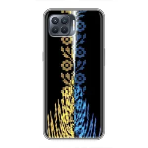 Силиконовый Чехол на OPPO Reno 4 Lite (Патриотическая вышиванка)