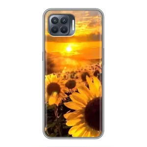 Чохол з Квітами для OPPO Reno 4 Lite (поле соняшників)