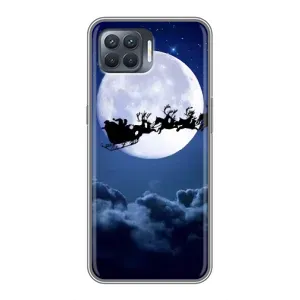 Чохол Санта Клаус для OPPO Reno 4 Lite (Санта - місяць)