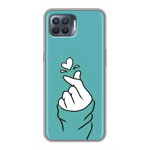 Чехол с рисунком «Сердечко на бирюзовом» для OPPO Reno 4 Lite Чехол с рисунком «Сердечко на бирюзовом» для OPPO Reno 4 Lite