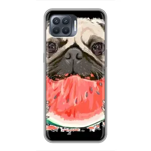 Чехол (ТПУ) Милые собачки для OPPO Reno 4 Lite (Смешной Мопс)
