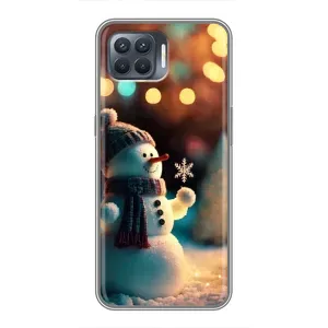 Чохли на Новий Рік OPPO Reno 4 Lite (Сніговик святковий)