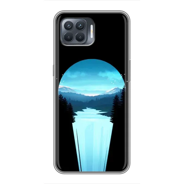 Чехол с рисунком «Синий Водопад» для OPPO Reno 4 Lite