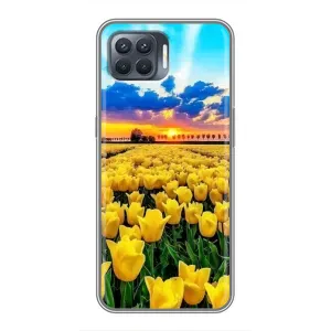 Чохли з картинкою (Тюльпани) на Оппо Рено 4 Лайт (Жовті тюльпани)