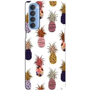 Чехол с изображением вкусной еды для Oppo Reno 4 Pro (Ананасы)