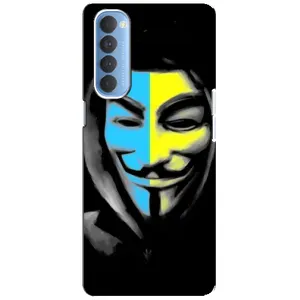 Чехол с Украинской символикой на Оппо Рено 4 Про (Анонимус патриот)