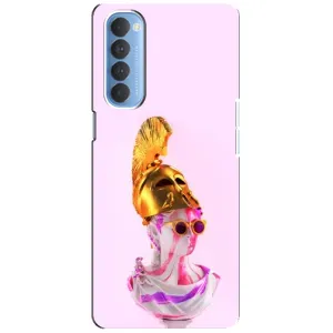 Чехол с Прикольным принтом на Oppo Reno 4 Pro (АРТ Статуя)