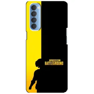 Чохол (TPU) з картинкою "Лого Пабг" на Оппо Рено 4 Про (Battlegrounds)
