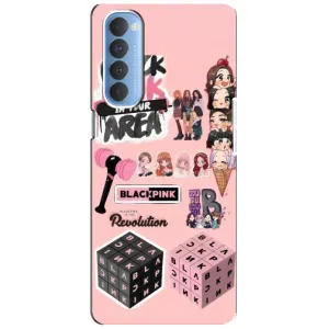 Чехлы с картинкой для Oppo Reno 4 Pro (BLACK PINK коллаж)