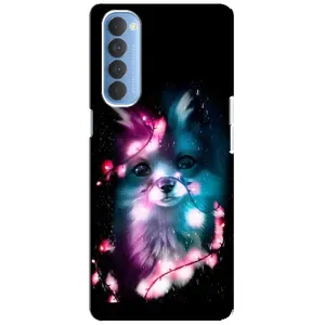 Чохол з Лисичкою для Oppo Reno 4 Pro (Чорна лисиця)