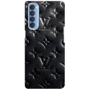 Текстурний Чохол Louis Vuitton для Оппо Рено 4 Про (Чорний ЛВ)