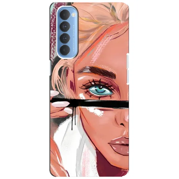 Чехол с рисунком «Девушка и ресницы» для OPPO Reno 4 Pro Чехол с рисунком «Девушка и ресницы» для OPPO Reno 4 Pro