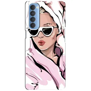 Чехол с картинкой Модные Девчонки Oppo Reno 4 Pro (Девушка в халате)