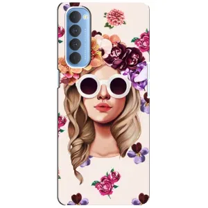 Чехол с картинкой Модные Девчонки Oppo Reno 4 Pro (Девушка в очках)