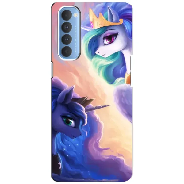 Чехол с рисунком «Единорожки на тучках» для OPPO Reno 4 Pro Чехол с рисунком «Единорожки на тучках» для OPPO Reno 4 Pro