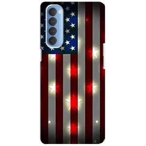 Чехол Флаг USA для Oppo Reno 4 Pro (Флаг США 2)