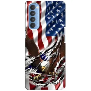 Чехол Флаг USA для Oppo Reno 4 Pro (Флаг USA)