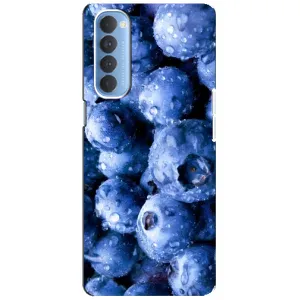 Чехол с изображением вкусной еды для Oppo Reno 4 Pro (Голубика)