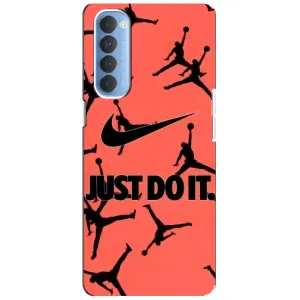 Силіконовый Чохол Nike Air Jordan на Оппо Рено 4 Про (Just Do It)