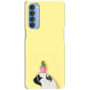 Бампер для Oppo Reno 4 Pro з картинкою "Песики" (Кактус на голові)