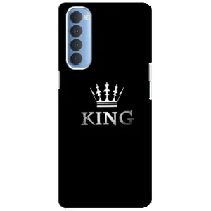 Чехол (Корона на чёрном фоне) для Оппо Рено 4 Про (KING)