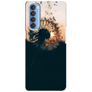 Силиконовый Чехол с одуванчиками на Oppo Reno 4 Pro (Красивый одуванчик)