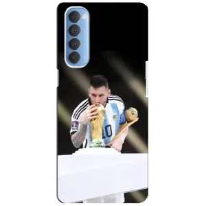 Чехлы Лео Месси Аргентина для Oppo Reno 4 Pro (Кубок Мира)