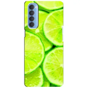 Чехол с изображением вкусной еды для Oppo Reno 4 Pro (Лайм)