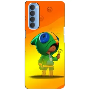Чехол Бравл Старс для Oppo Reno 4 Pro (LEON в кофте)