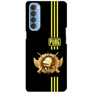 Чохол (TPU) з картинкою "Лого Пабг" на Оппо Рено 4 Про (Логотип PUPG)