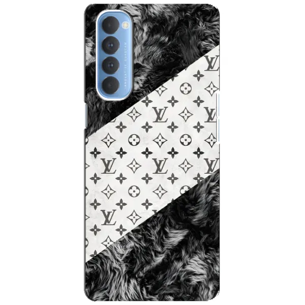 Чехол с рисунком «LV на белом» для OPPO Reno 4 Pro