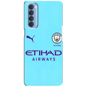 Силиконовые Чехлы принт Футбол на Oppo Reno 4 Pro (Man City)