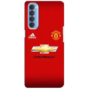 Силиконовые Чехлы принт Футбол на Oppo Reno 4 Pro (Man United)