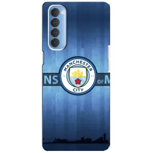 Силиконовые Чехлы принт Футбол на Oppo Reno 4 Pro (ManCity)