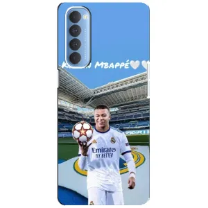 Чехол (TPU) с Футболистом на Oppo Reno 4 Pro (Mbappe Real)