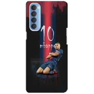 Чехол (TPU) с Футболистом на Oppo Reno 4 Pro (MBAPPE 10)